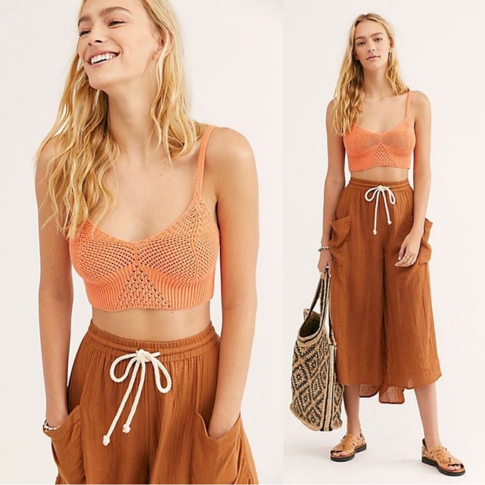 NWOT Free People You Wanna Brami Crochet Bralette